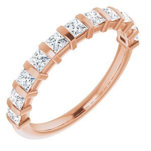 14K Rose 3/4 CTW Diamond Anniversary Band  - 123675:6044:P