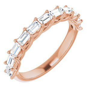 14K Rose 3/4 CTW Diamond Anniversary Band - 123929:6030:P