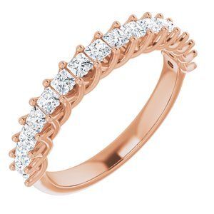 14K Rose 3/4 CTW Diamond Anniversary Band - 123929:6046:P