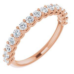 14K Rose 3/4 CTW Diamond Anniversary Band - 123973:6014:P