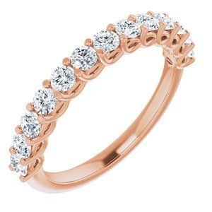 14K Rose 3/4 CTW Diamond Anniversary Band - 123973:6018:P
