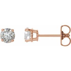 14K Rose 3/4 CTW Diamond Earrings  - 1874:70225:P