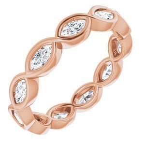 14K Rose 3/4 CTW Diamond Eternity Band  - 123595:60008:P