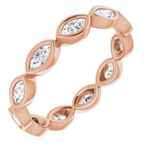 14K Rose 3/4 CTW Diamond Eternity Band - 123624:60020:P