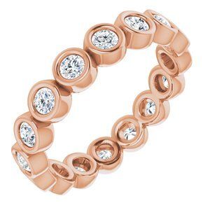 14K Rose 3/4 CTW Diamond Eternity Band   - 123624:60132:P