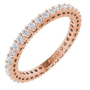 14K Rose 3/4 CTW Diamond Eternity Band Size 7 - 122980:60149:P