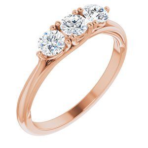 14K Rose 3/4 CTW Lab-Grown Diamond Anniversary Band - 124052:LG702:P