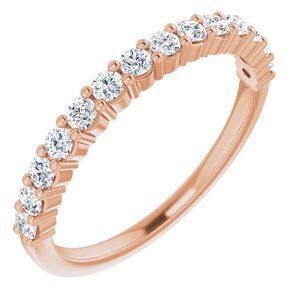 14K Rose 3/8 CTW Diamond Anniversary Band - 122877:60014:P