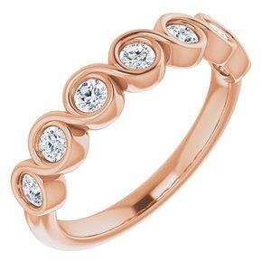 14K Rose 3/8 CTW Diamond Anniversary Band  - 123594:6028:P