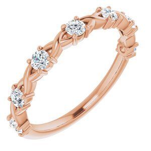 14K Rose 3/8 CTW Diamond Anniversary Band  - 123626:6028:P