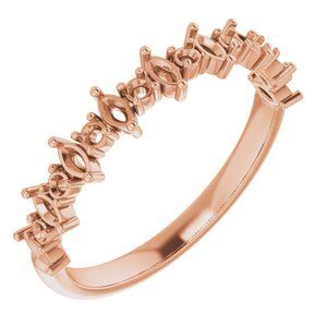 14K Rose 3/8 CTW Diamond Anniversary Band - 123629:6012:P