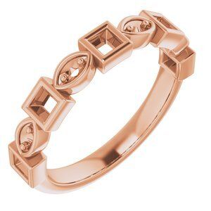 14K Rose 3/8 CTW Diamond Anniversary Band  - 123633:6060:P