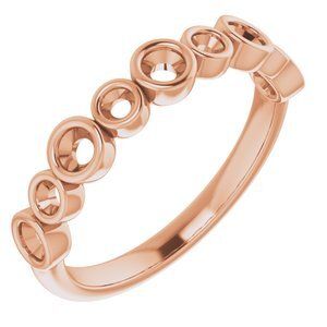 14K Rose 3/8 CTW Diamond Anniversary Band   - 123635:6028:P