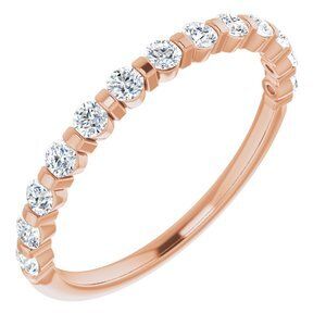 14K Rose 3/8 CTW Diamond Anniversary Band  - 123675:6020:P