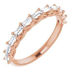 14K Rose 3/8 CTW Diamond Anniversary Band - 123929:6026:P