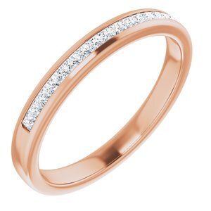 14K Rose 3/8 CTW Diamond Band      - 123133:60036:P
