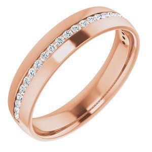 14K Rose 3/8 CTW Diamond Band  - 123307:60002:P