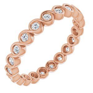 14K Rose 3/8 CTW Diamond Eternity Band  - 123595:60052:P
