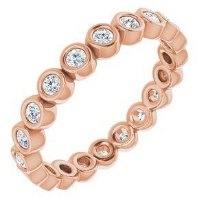 14K Rose 3/8 CTW Diamond Eternity Band   - 123624:60124:P