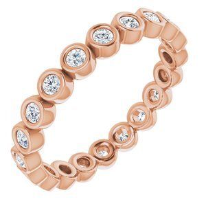 14K Rose 3/8 CTW Diamond Eternity Band  - 123624:60220:P