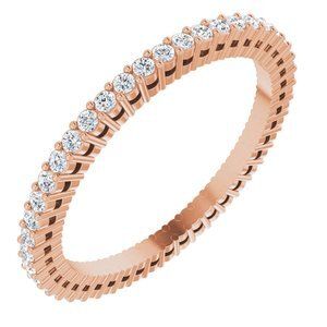 14K Rose 3/8 CTW Diamond Eternity Band Size 7 - 122980:60147:P