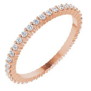 14K Rose 3/8 CTW Diamond Round Eternity Band Size 6 - 122107:60037:P