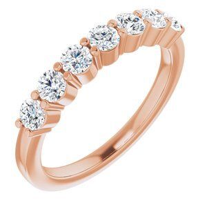14K Rose 5/8 CTW Diamond Anniversary Band - 122844:60017:P
