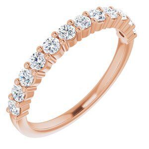 14K Rose 5/8 CTW Diamond Anniversary Band - 122877:60034:P