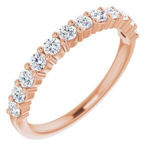 14K Rose 5/8 CTW Diamond Anniversary Band - 122877:60080:P