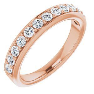14K Rose 5/8 CTW Diamond Anniversary Band   - 123192:6002:P