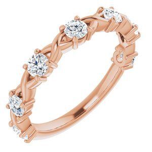 14K Rose 5/8 CTW Diamond Anniversary Band - 123626:6032:P