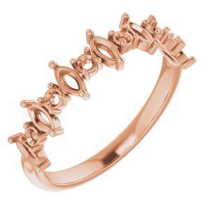 14K Rose 5/8 CTW Diamond Anniversary Band   - 123629:6020:P