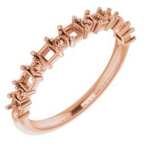 14K Rose 5/8 CTW Diamond Anniversary Band   - 123629:6044:P
