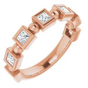 14K Rose 5/8 CTW Diamond Anniversary Band  - 123631:6064:P
