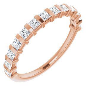 14K Rose 5/8 CTW Diamond Anniversary Band  - 123675:6040:P