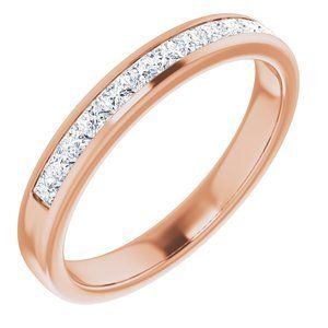 14K Rose 5/8 CTW Diamond Band      - 123133:60038:P