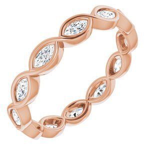14K Rose 5/8 CTW Diamond Eternity Band  - 123595:60044:P