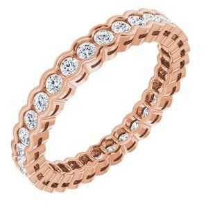 14K Rose 5/8 CTW Diamond Eternity Band  - 123597:60056:P