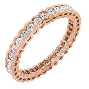 14K Rose 5/8 CTW Diamond Eternity Band  - 123597:60096:P