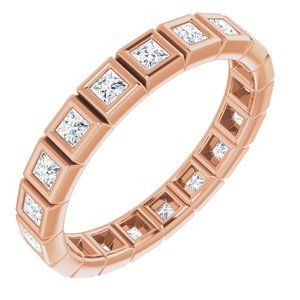 14K Rose 5/8 CTW Diamond Eternity Band - 123624:60056:P