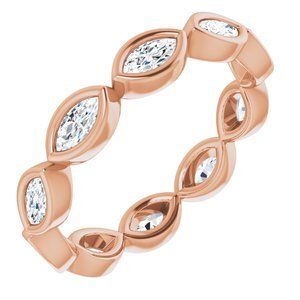 14K Rose 5/8 CTW Diamond Eternity Band   - 123624:60116:P