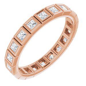 14K Rose 5/8 CTW Diamond Eternity Band  - 123624:60248:P