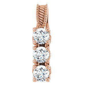14K Rose 5/8 CTW Diamond Pendant   - 86845:6002:P