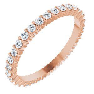 14K Rose 5/8 CTW Diamond Round Eternity Band Size 7 - 122107:60044:P