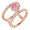14K Rose 6x4 mm Oval  Pink Spinel & 1/3 CTW Diamond Ring - 71855:60001:P