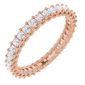 14K Rose 7/8 CTW Diamond Eternity Band  - 123593:60036:P