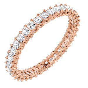 14K Rose 7/8 CTW Diamond Eternity Band  - 123593:60157:P