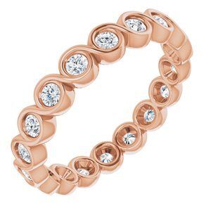 14K Rose 7/8 CTW Diamond Eternity Band  - 123595:60024:P