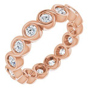 14K Rose 7/8 CTW Diamond Eternity Band  - 123595:60064:P