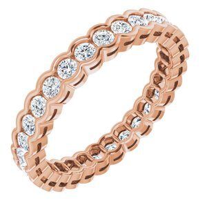 14K Rose 7/8 CTW Diamond Eternity Band   - 123597:60020:P